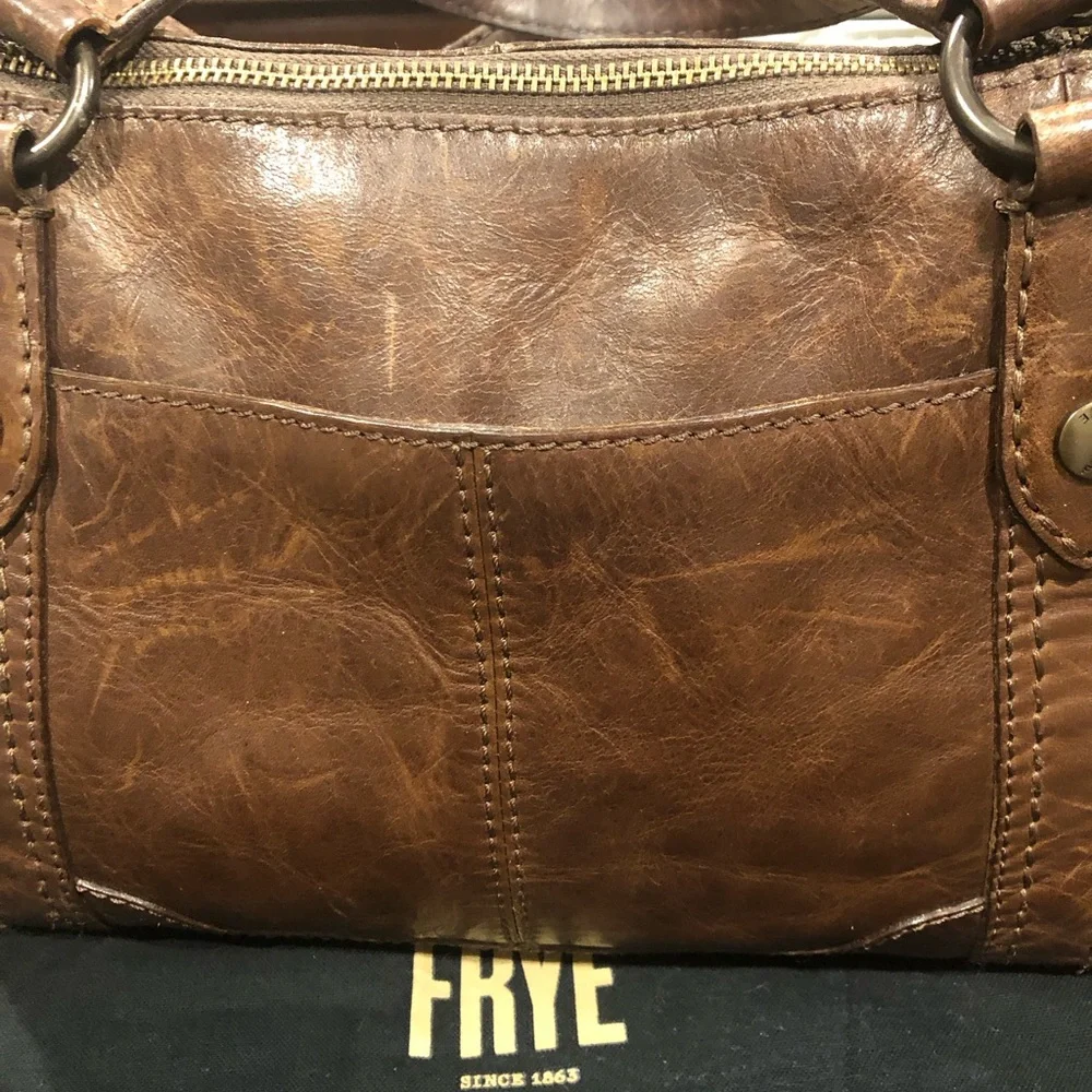 NWOT Frye Washed Leather Bag - Picture 2 of 10